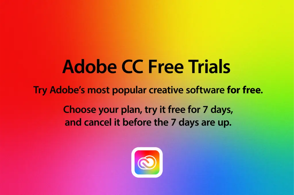 Adobe CC Free Trials