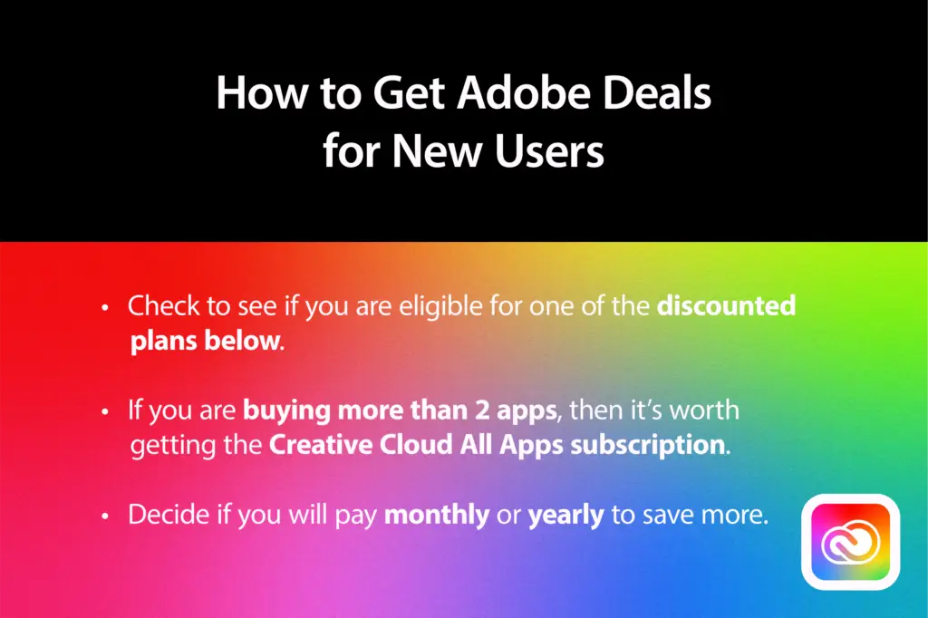 How to get Adobe Discount for New Users-Best Adobe Creative Cloud Discounts