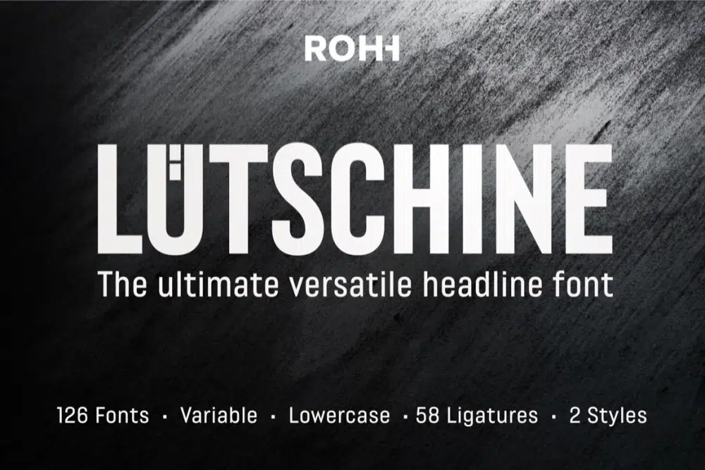 Lütschine Font Mega Family-best title font