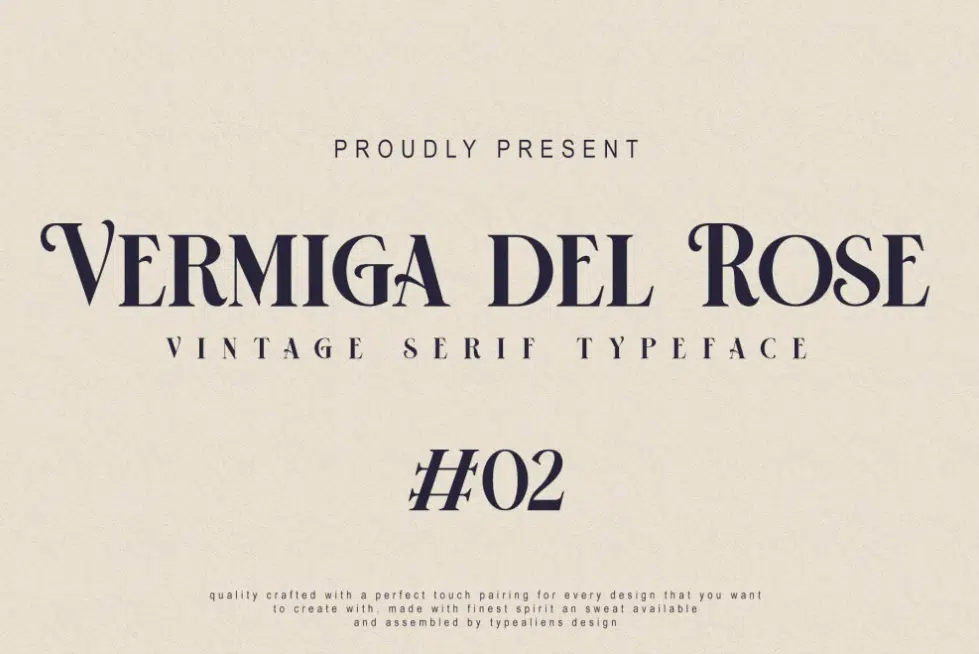 Vermiga Del Rose headline font