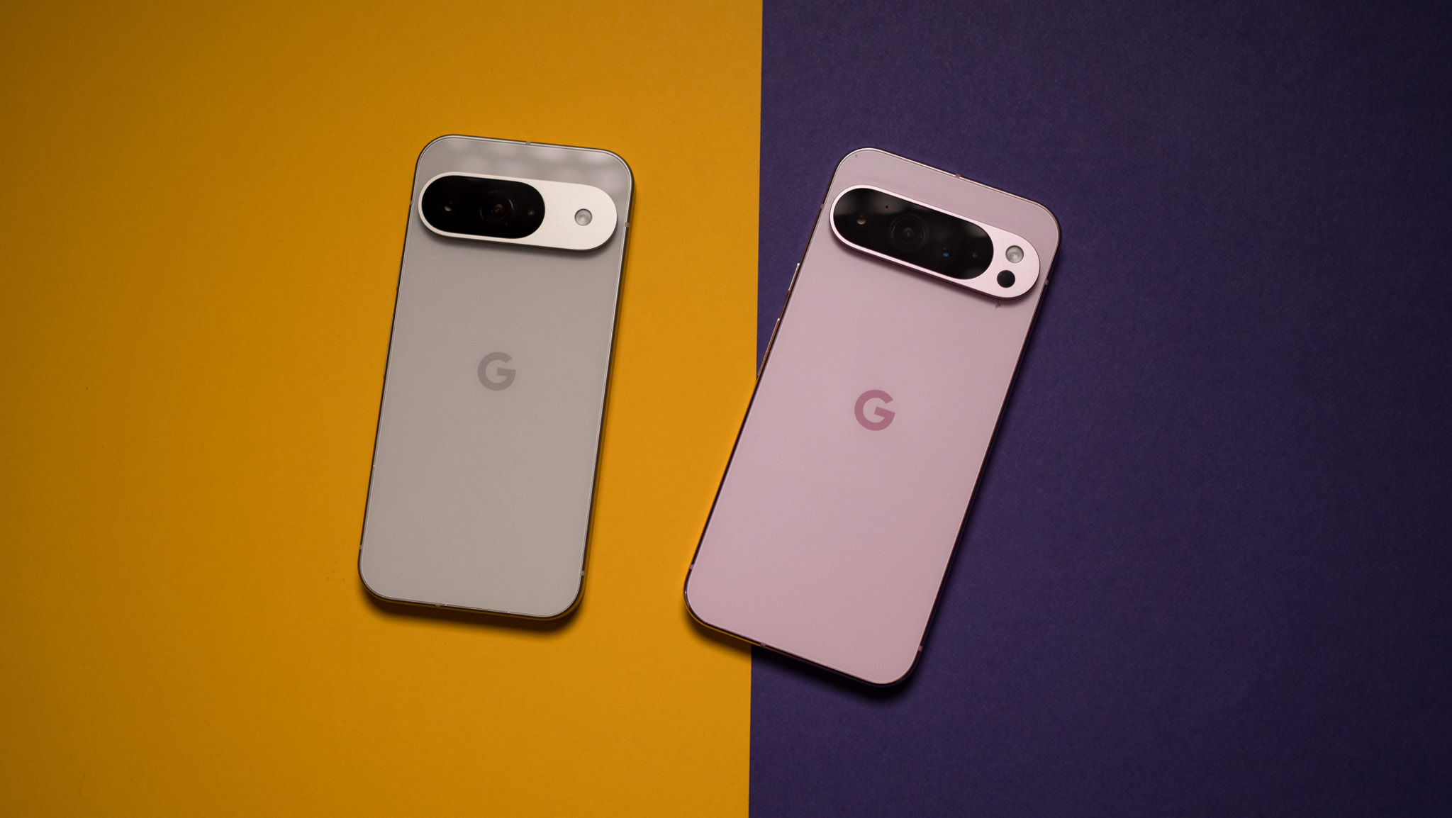 Pixel 9 and Pixel 9 Pro XL next to one another