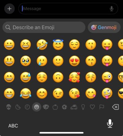 iOS 18.4 shows a Genmoji button