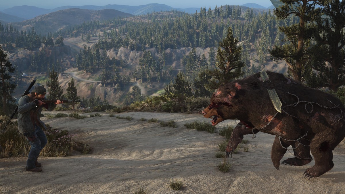 Deacon facing a rager in Days Gone Remastered