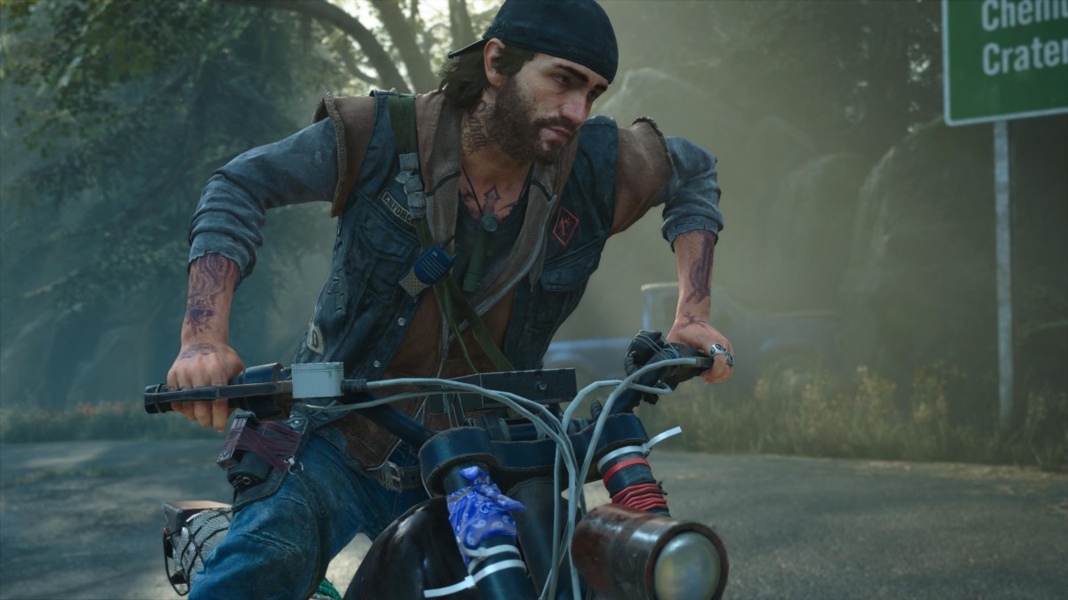 Deacon riding a bike in Days Gone Remastered