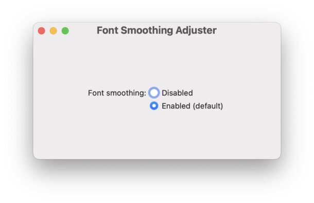 Font Smoothing Adjuster on Mac