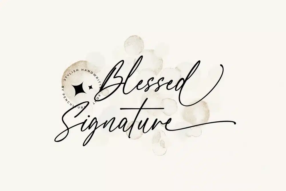 Blessed Signature Font