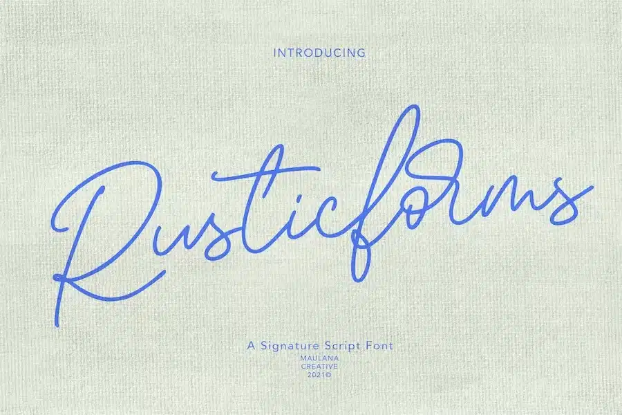Rusticforms Signature Script Font
