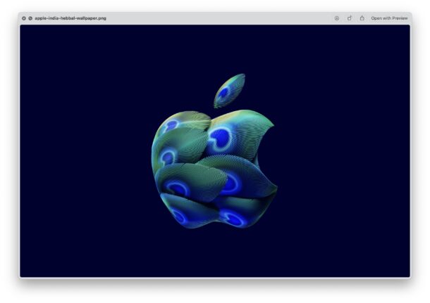 Apple store Hebbal peacock wallpaper