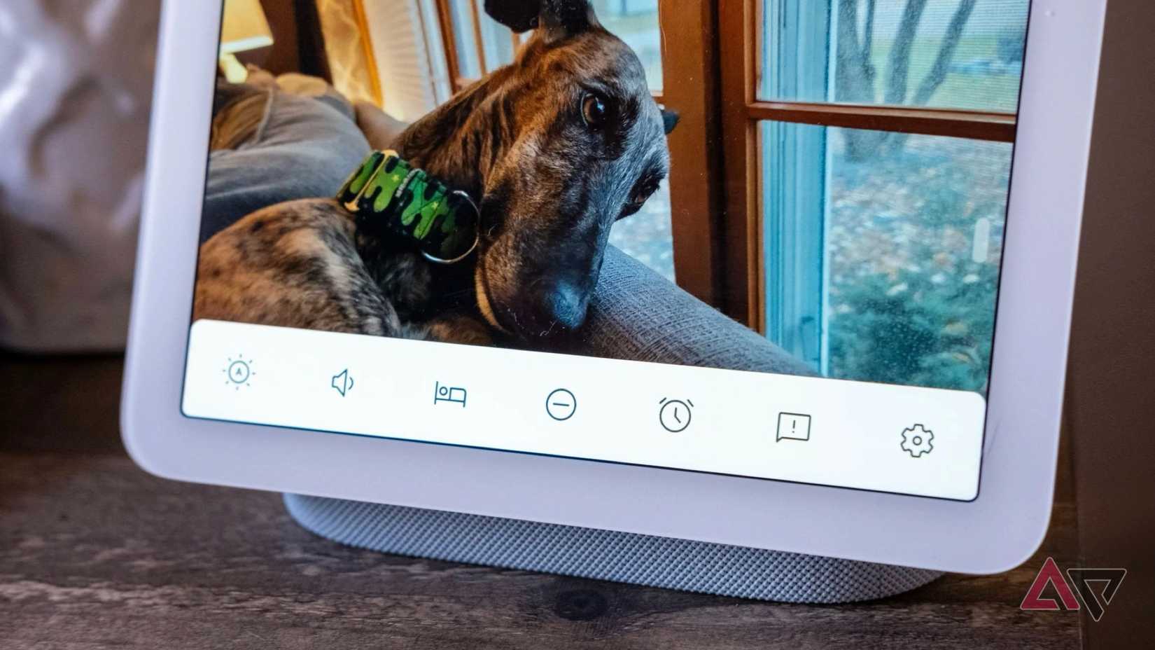 Security camera feed on a Nest Hub