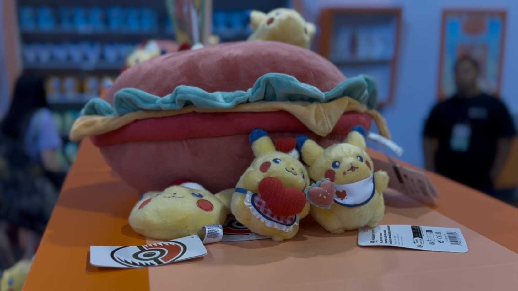 The Sweetheart Diner Pikachu line at the Pokémon Center.
