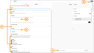 CustomGPT Configure Interface