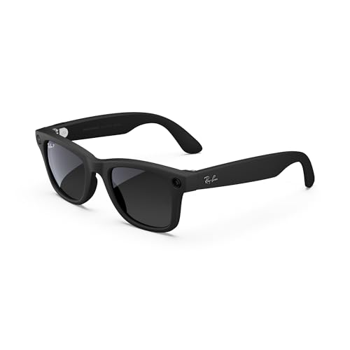 Meta Wayfarer Square Sunglasses, Matte Black/Polarized Gradient Graphite,...