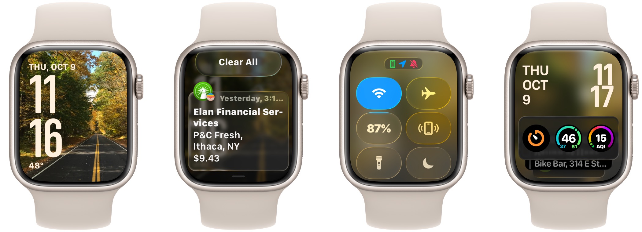 watchOS Liquid Glass example Bold Text
