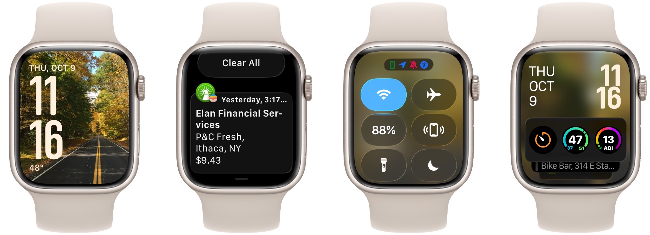 watchOS Liquid Glass example Increase Contrast