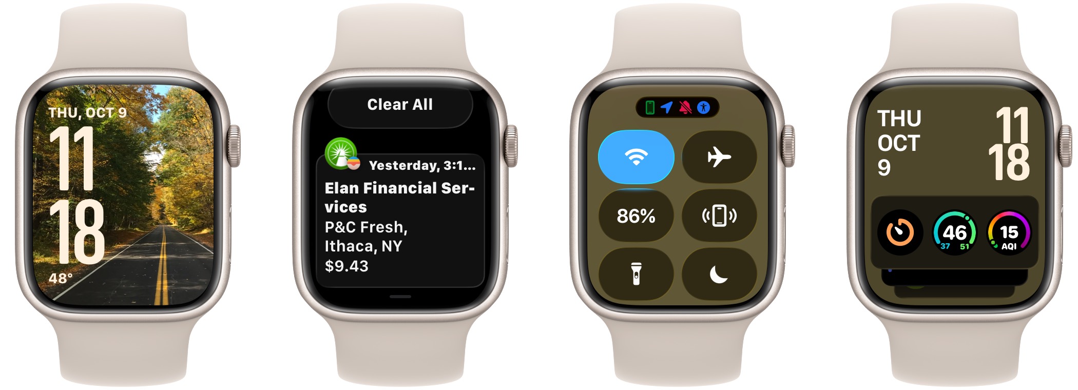 watchOS Liquid Glass example Bold Text Reduce Transparency Increase Contrast