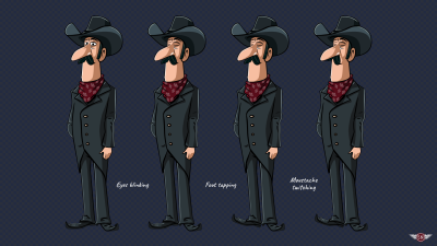 Several animated elements within a single SVG symbol