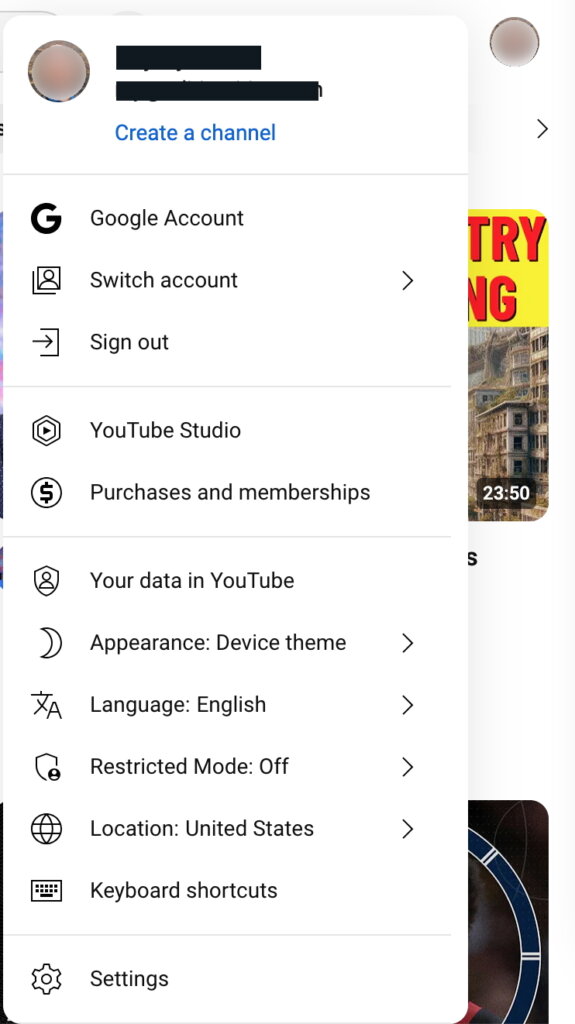 Create a channel link and sidebar view in YouTube