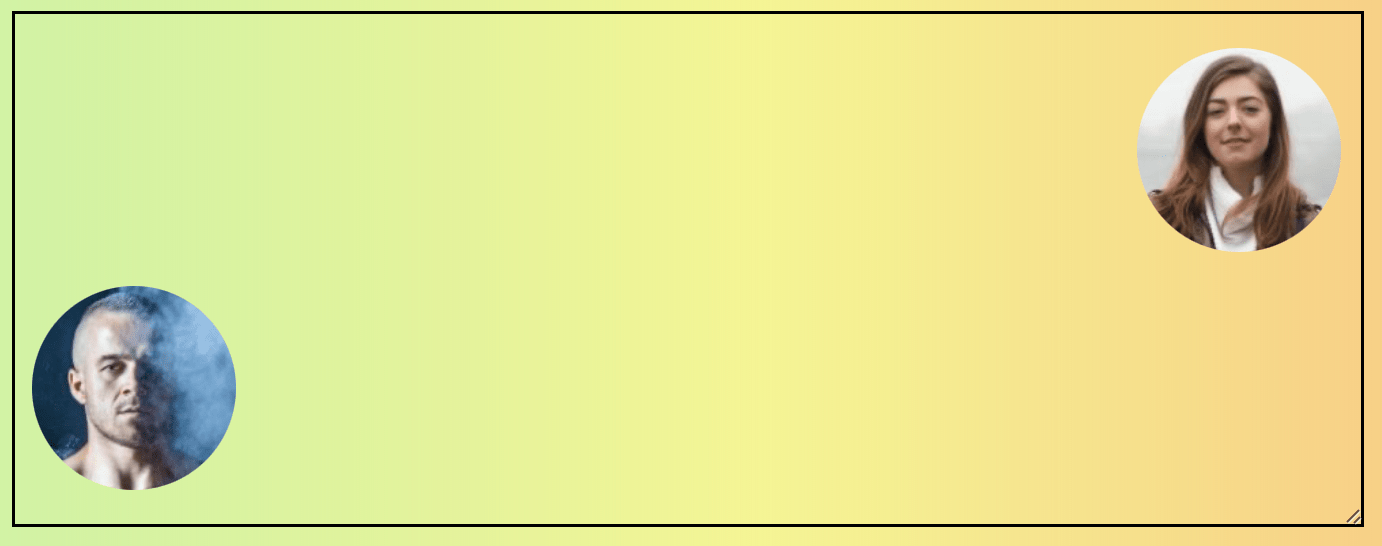 Two images on separate rows on opposite ends of each row. The top row image is aligned right and the bottom row image is aligned left.